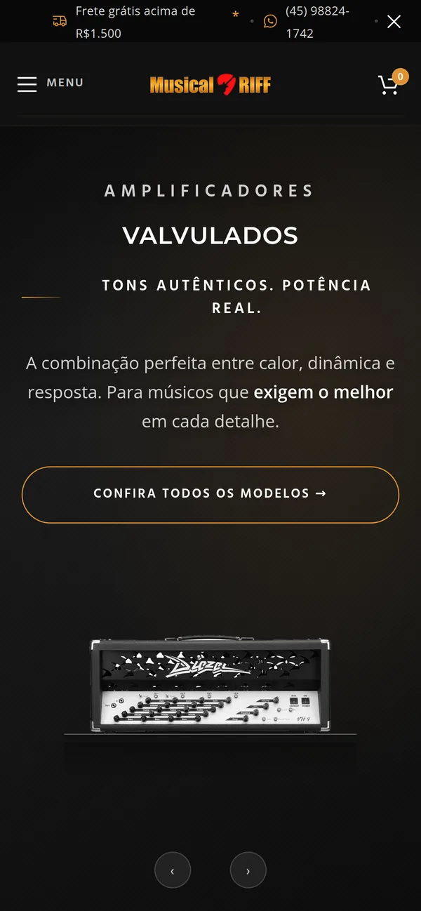 Tienda online de Musical Riff en el celular
